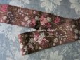 画像2: 19世紀末 アンティーク シルク製 ジャガード織 リボン 花模様 69cm (2)