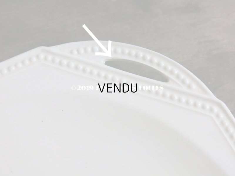 画像11: 19世紀 アンティーク オクトゴナル プレート ハンドル付き クレイユモントロー - CREIL ET MONTEREAU -