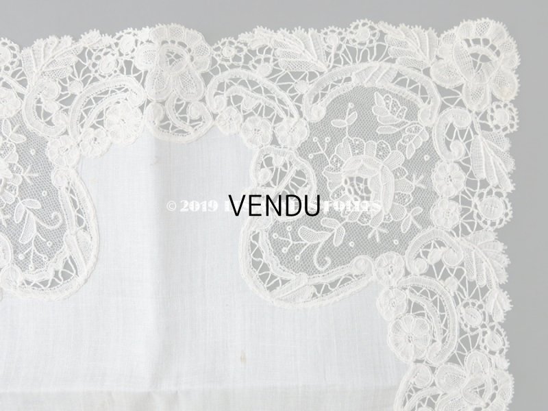 画像3: アンティーク ポワンドローズ & デュシェス 結婚式のハンカチ  【ポワン・ド・ローズ】 【ポワン・ド・ガーズ】