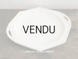 19世紀 アンティーク オクトゴナル プレート ハンドル付き クレイユモントロー - CREIL ET MONTEREAU -