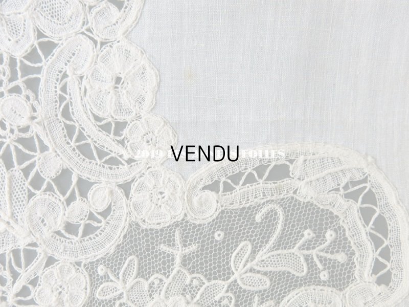 画像10: アンティーク ポワンドローズ & デュシェス 結婚式のハンカチ  【ポワン・ド・ローズ】 【ポワン・ド・ガーズ】