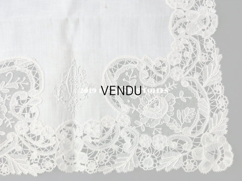 画像5: アンティーク ポワンドローズ & デュシェス 結婚式のハンカチ  【ポワン・ド・ローズ】 【ポワン・ド・ガーズ】