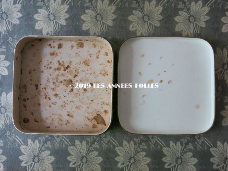 画像7: 19世紀 アンティーク お菓子箱 ストライプ＆花模様