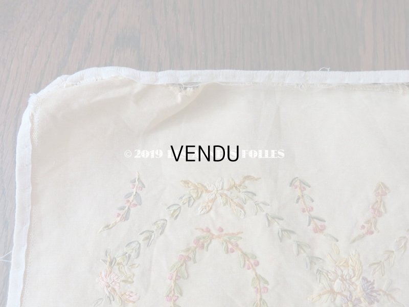 画像7: 【9周年セール対象外】 アンティーク リボン刺繍のパネル　ファブリック 