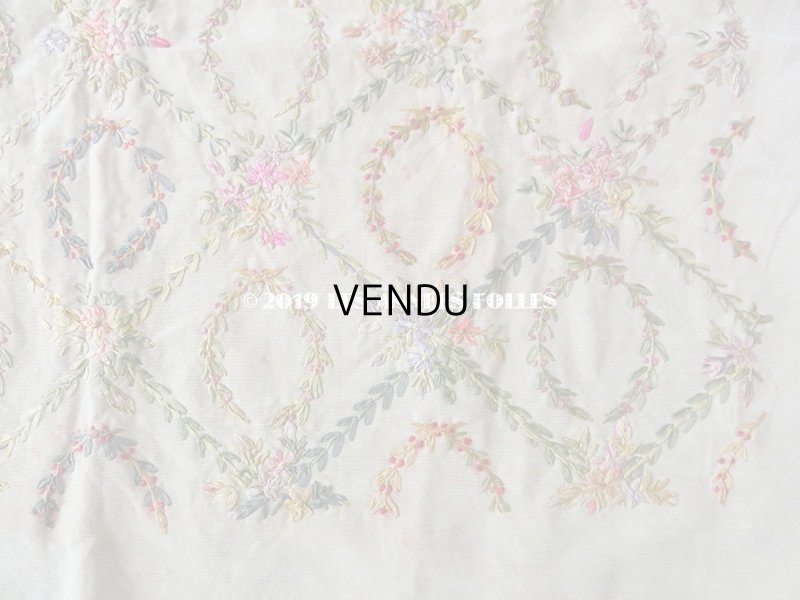 画像11: 【9周年セール対象外】 アンティーク リボン刺繍のパネル　ファブリック 