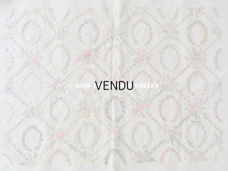 画像6: 【9周年セール対象外】 アンティーク リボン刺繍のパネル　ファブリック 