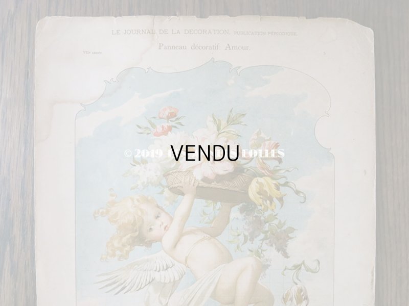 画像3: 【9周年セール対象外】 アンティーク 版画 花かごを持つ天使 AMOUR - LE JOURNAL DE LA DECORATION -