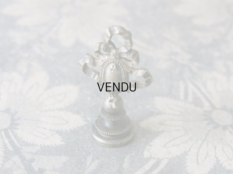 画像19: アンティーク レタリングセット リボンが結ばれたメダイヨン ペン軸 & ブックマーク・レターオープナー & シーリングスタンプ