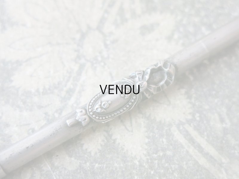 画像6: アンティーク レタリングセット リボンが結ばれたメダイヨン ペン軸 & ブックマーク・レターオープナー & シーリングスタンプ