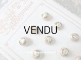 アンティーク 極小 メタルボタン 薔薇のペイント 8mm 16ピースのセット