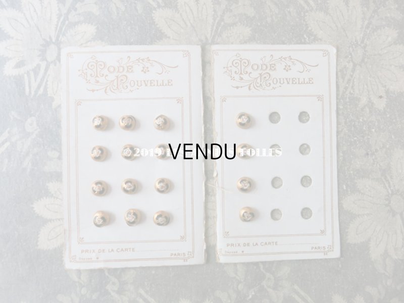 画像8: アンティーク 極小 メタルボタン 薔薇のペイント 8mm 16ピースのセット