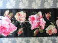 画像6: 19世紀 アンティーク シルク製 幅広リボン ベルベットの薔薇模様 17.5cm幅 150cm