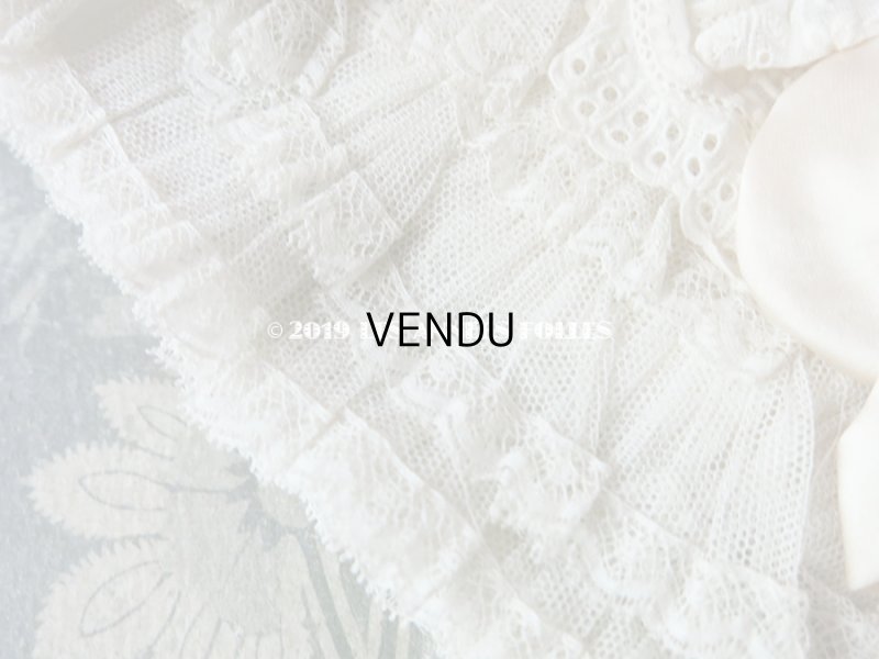 画像6: 1920年代 アンティーク 少女用 レースのボネ 淡いグレイッシュピンクのロココモチーフ