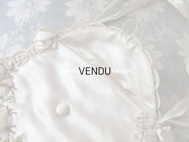 画像19: 1820年代 アンティーク シルク製 ロココ調 オモニエール