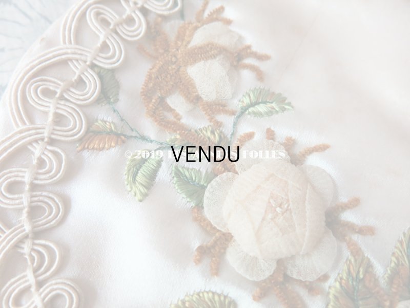 画像4: 1820年代 アンティーク シルク製 ロココ調 オモニエール