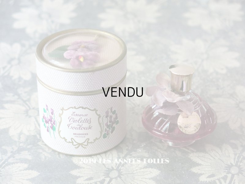 画像1: アンティーク 菫の小さなパフュームボックス＆ボトル  ESSENCE VIOLETTES DE TOULOUSE - BERDOUES FRANCE -