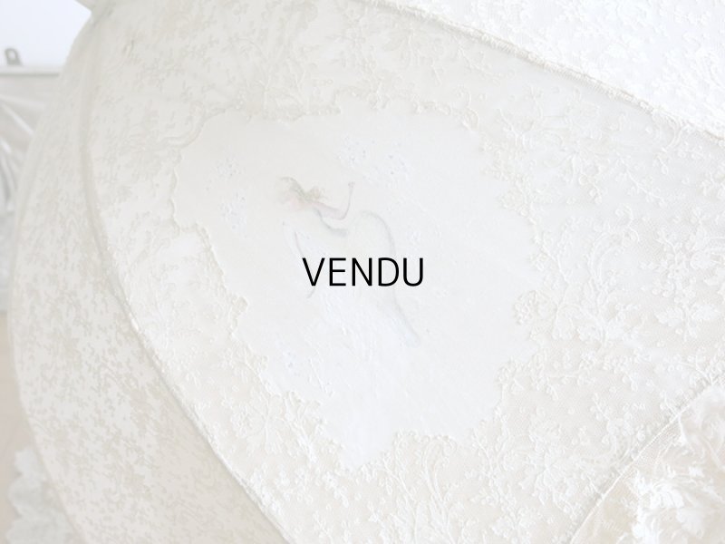 画像8: 1900年代 アンティーク  レースの日傘＆ファン オリジナルボックス入り　