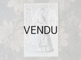 1862年 アンティーク カニヴェ コミュ二オンの少女 レースの透かし模様