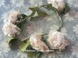 画像1: アンティーク 淡いピンクの薔薇のリース (1)