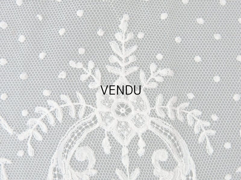 画像10: 19世紀末 アンティーク アプリケーション ブリュッセルレース ポワン・ド・ガーズ＆ボビンレース 【ポワン・ド・ガーズ】 130cm