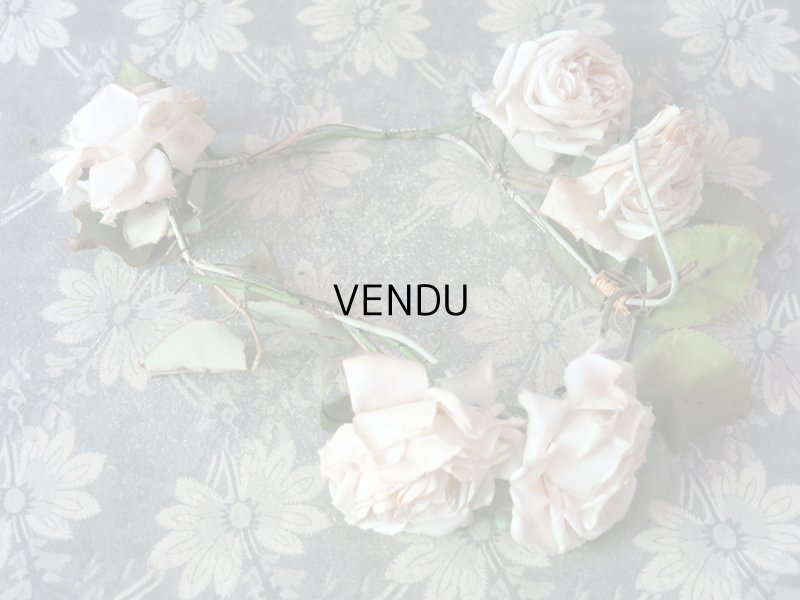 画像3: アンティーク 淡いピンクの薔薇のリース