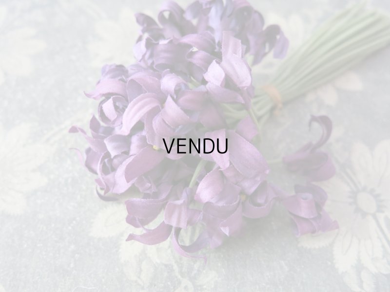 画像3: アンティーク 紫の花のコサージュ 布花