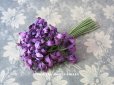 画像1: アンティーク 紫の花のコサージュ 布花 (1)
