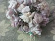 画像5: アンティーク 薄紫の花のコサージュ 蕾付き 布花 (5)