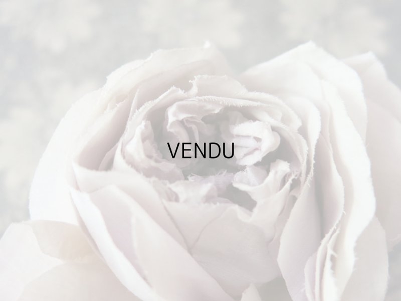 画像6: アンティーク 薄紫の薔薇の布花 大きな一輪のコサージュ