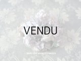 アンティーク 薄紫の花のコサージュ 蕾付き 布花