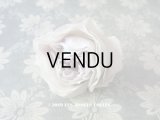 アンティーク 薄紫の薔薇の布花 大きな一輪のコサージュ