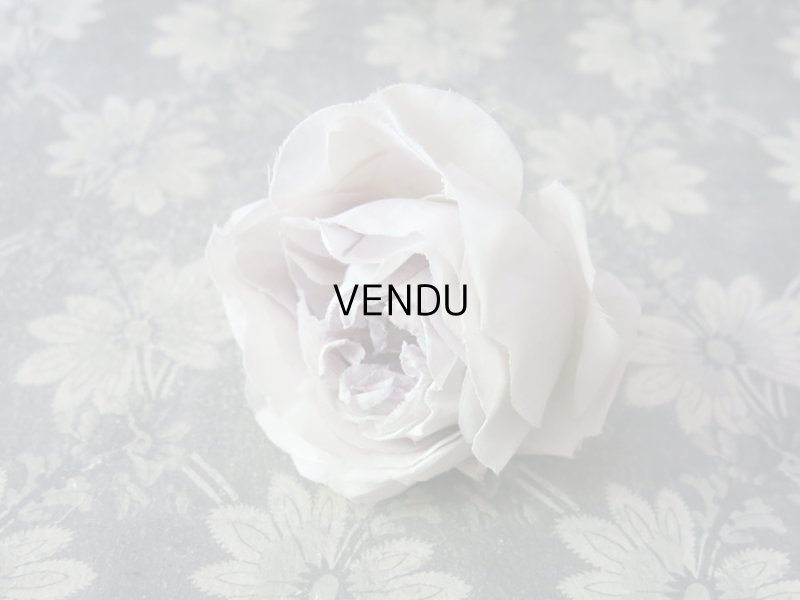 画像4: アンティーク 薄紫の薔薇の布花 大きな一輪のコサージュ