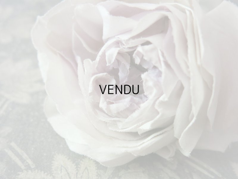 画像5: アンティーク 薄紫の薔薇の布花 大きな一輪のコサージュ