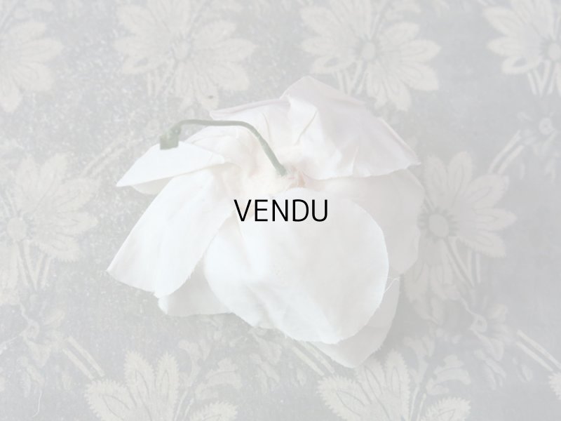 画像3: アンティーク 薄紫の薔薇の布花 大きな一輪のコサージュ