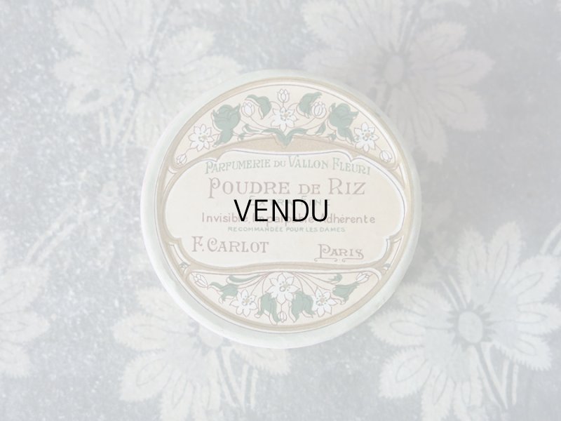画像3: アンティーク パウダーボックス POUDRE DE RIZEXTRA FINE - F.CARLOT PARIS -