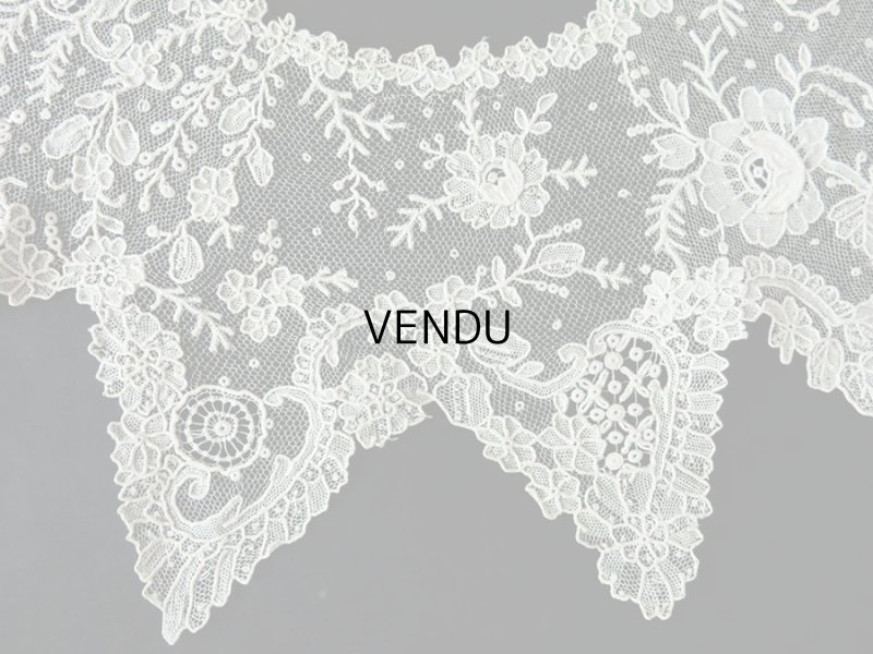 画像7: 19世紀末 アンティーク ニードルレース ポワンドローズの付け襟 袖口 ポワンドガーズ 【ポワン・ド・ガーズ】 【ポワン・ド・ローズ】