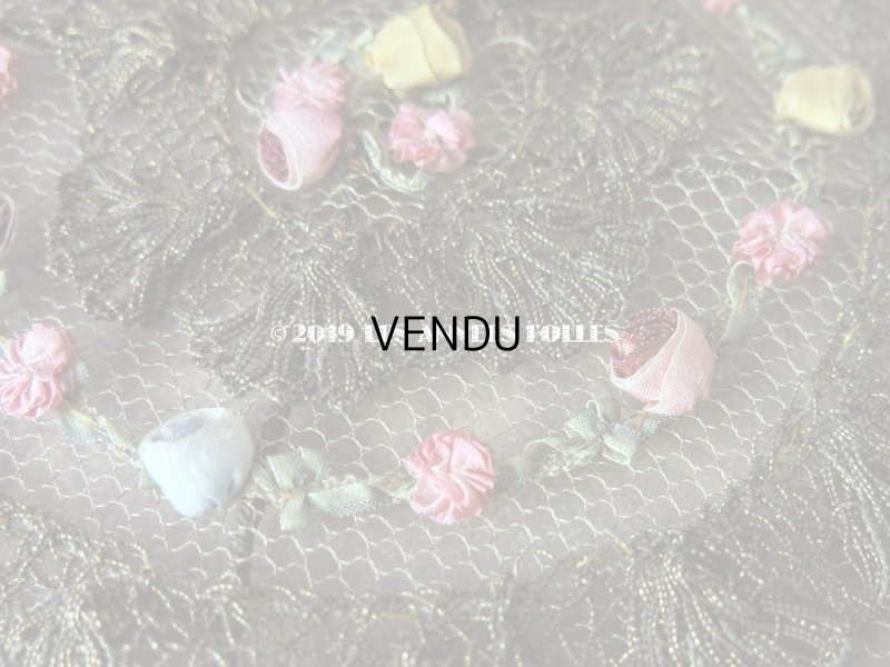 画像5: アンティーク  シルク製 ロココトリムのパネル ロココリボン