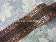 画像6: 未使用 19世紀 アンティーク シルク製 ジャガード織リボン ブラウン 98cm