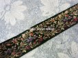 画像2: 未使用 19世紀 アンティーク シルク製 ジャガード織リボン 黒 96cm (2)