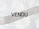 未使用 19世紀 アンティーク シルク製 ジャガード織リボン 黒 96cm