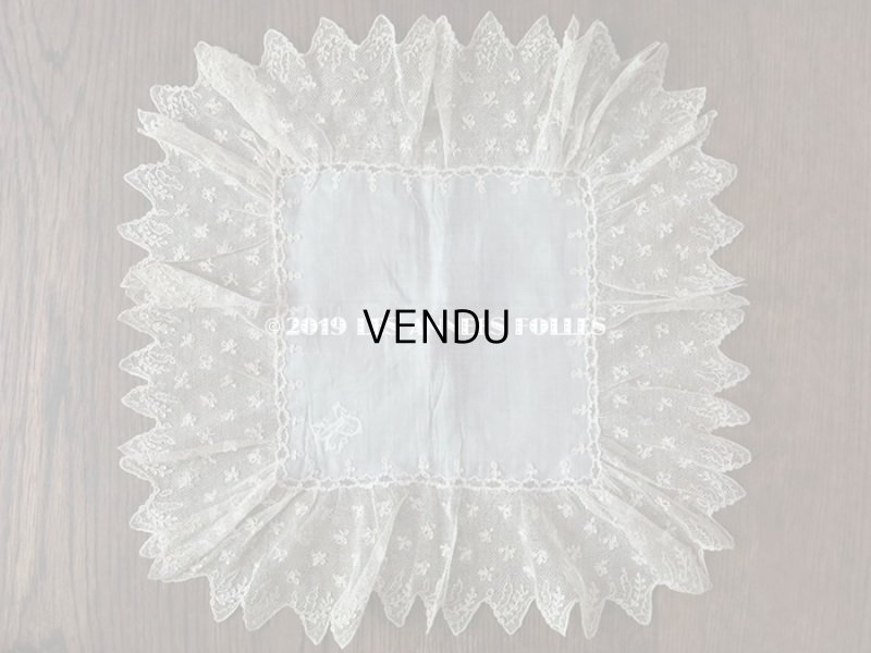 画像3: アンティーク アランソンレースの結婚式のハンカチ  【ポワン・ダランソン（アランソン）】　【POINT D'ALENCON】