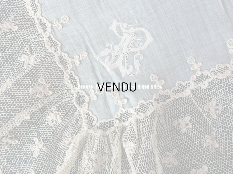 画像5: アンティーク アランソンレースの結婚式のハンカチ  【ポワン・ダランソン（アランソン）】　【POINT D'ALENCON】