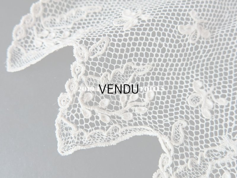 画像8: アンティーク アランソンレースの結婚式のハンカチ  【ポワン・ダランソン（アランソン）】　【POINT D'ALENCON】