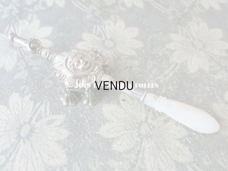 画像3: 19世紀 ナポレオン3世時代 アンティーク ラトル 天使 シルバー製