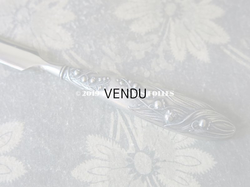 画像13: アンティーク レタリングセット 鈴蘭 ペン軸 & レターオープナー & ペンシルケース - AU BON MARCHE -