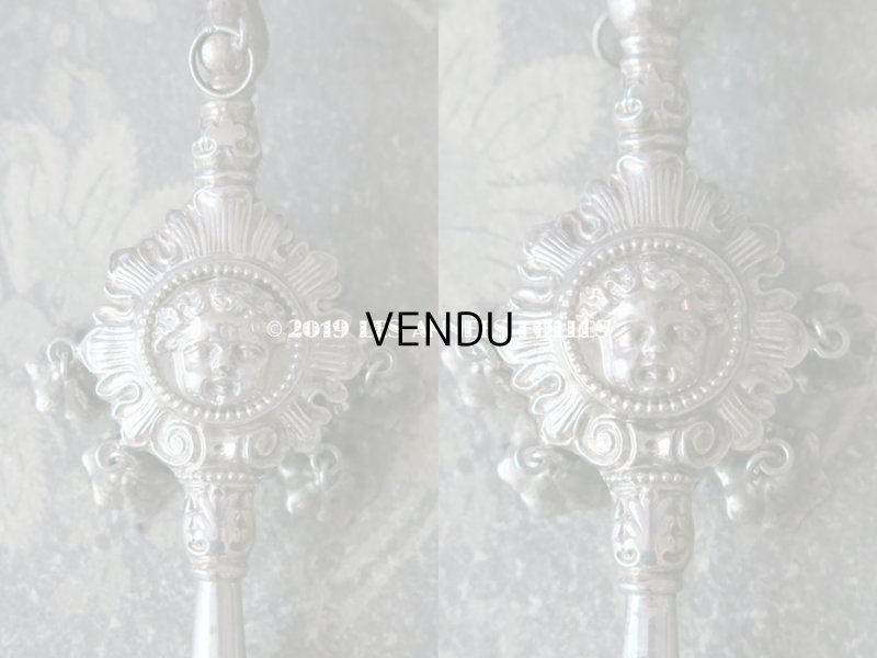 画像6: 19世紀 ナポレオン3世時代 アンティーク ラトル 天使 シルバー製