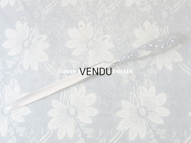 画像10: アンティーク レタリングセット 鈴蘭 ペン軸 & レターオープナー & ペンシルケース - AU BON MARCHE -