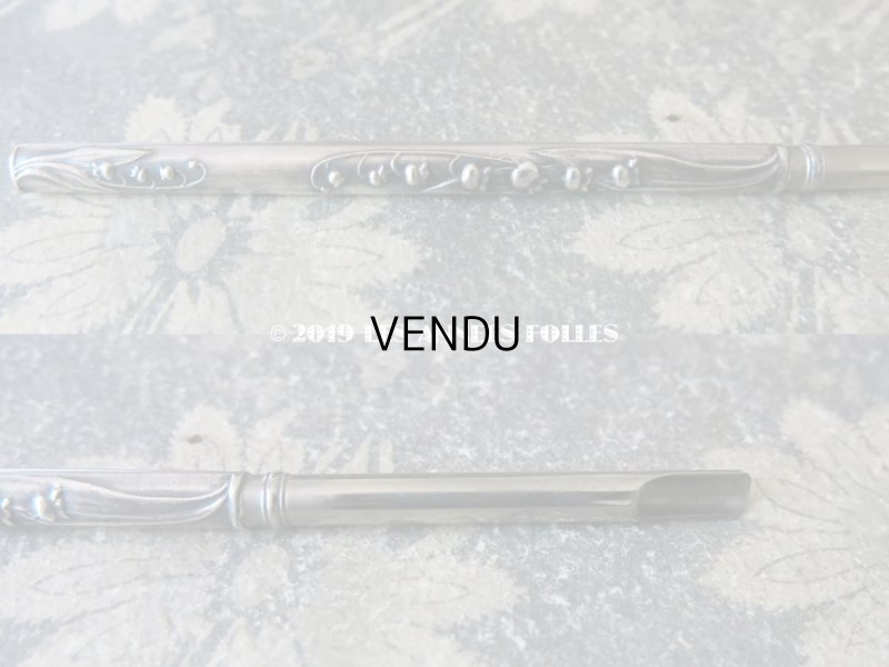 画像6: アンティーク レタリングセット 鈴蘭 ペン軸 & レターオープナー & ペンシルケース - AU BON MARCHE -