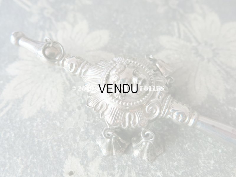 画像5: 19世紀 ナポレオン3世時代 アンティーク ラトル 天使 シルバー製