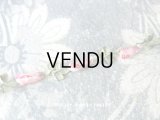 19世紀末 アンティーク シルク製  ロココトリム ピンクの薔薇 ロココリボン オールドローズ 